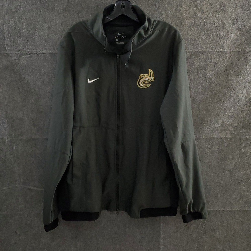 Nike Dri-FIT Jacket Men's L Green North Carolina Charlotte Lightweight‎ Full Zip